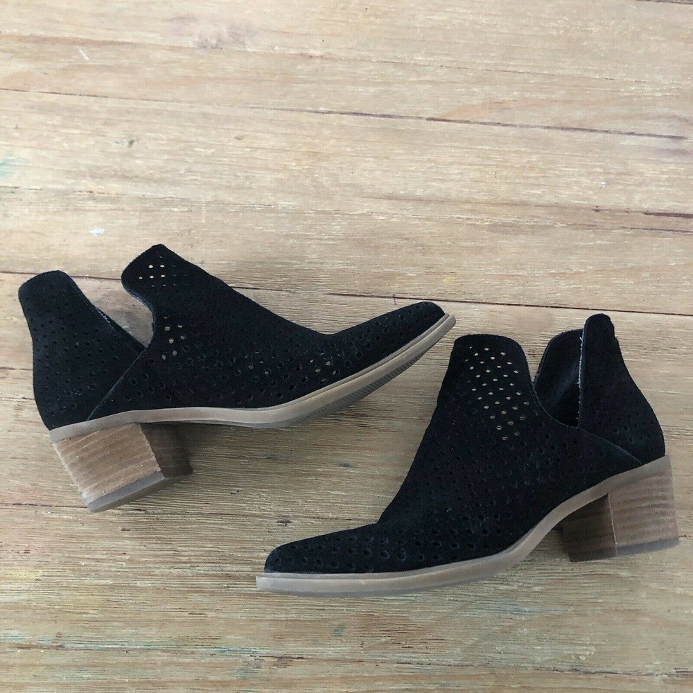 Steven Danese Perforated Booties 7 black